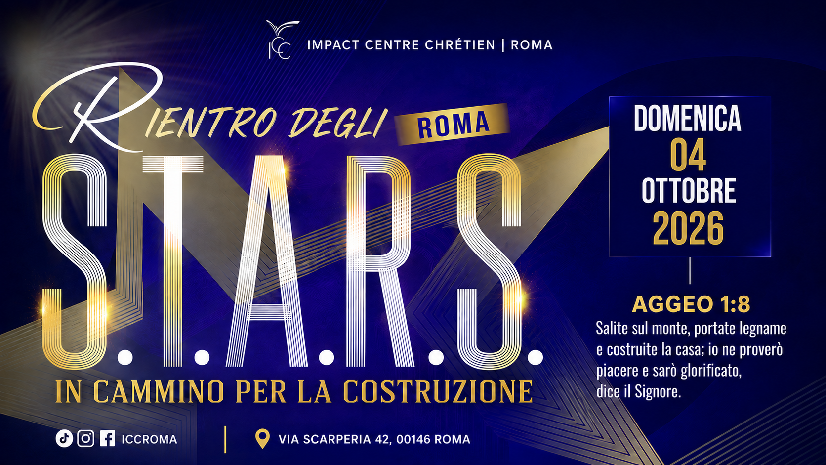 Rientro degli S.T.A.R. — domenica 04 ottobre 2026 — ICC Roma